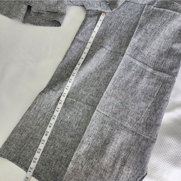 Cynthia Rowley Gray Linen Blend Crop Wide Leg Pants - Picture 9 of 12